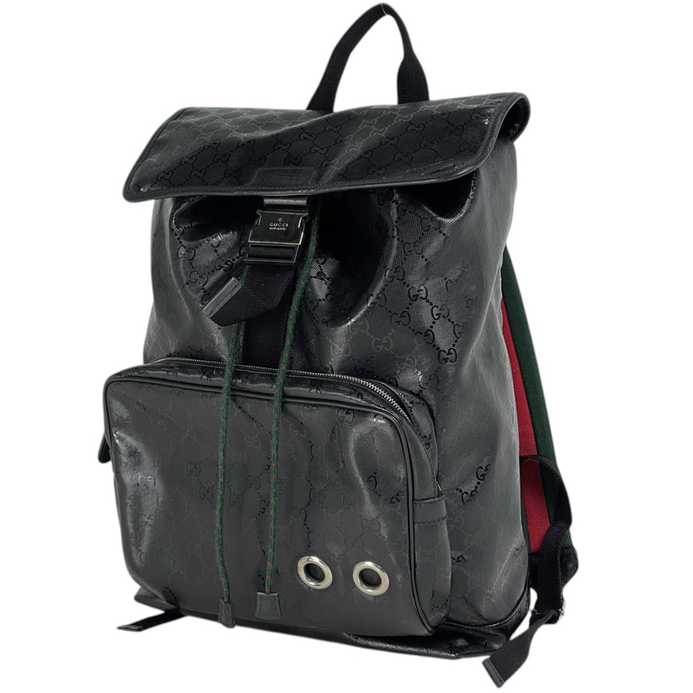 Gucci GG Imprime Backpack Fiat Collaboration Sherry Canvas Black